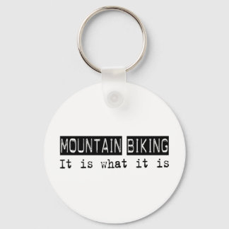 Mountain Biking It Is Keychain