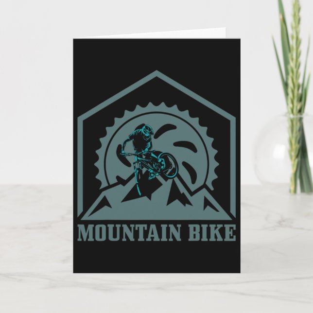 Mountain Biking It Never Gets Easier Downhill Moun Card (Front)