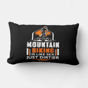 Mountain Biking Just Dirtier Lumbar Pillow