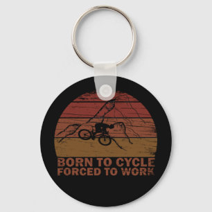 mountain biking lovers keychain