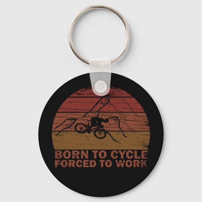 mountain biking lovers keychain (Front)