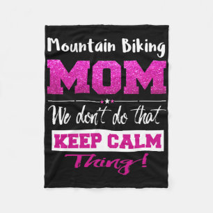 Mountain Biking Mom Funny Mothers Day Gift Fleece Blanket