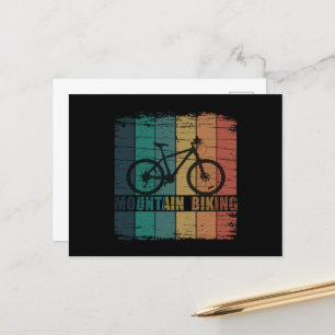 Mountain biking mountainbike holiday postcard