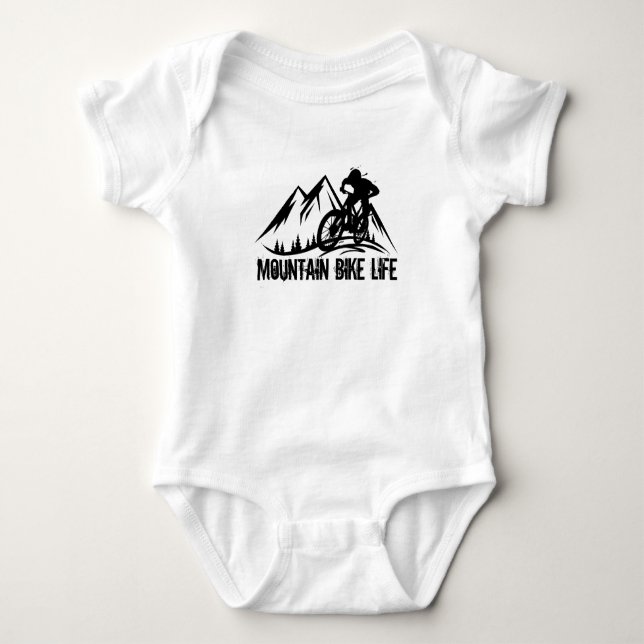 Mountain biking Mtb Baby Bodysuit (Front)