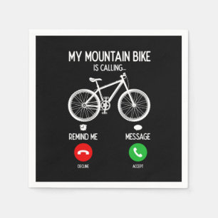Mountain Biking MTB Downhill Cyclist Cycling Gift Napkin