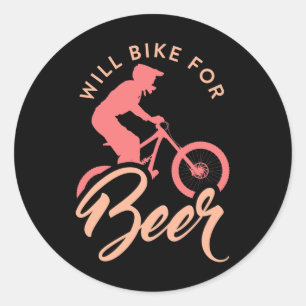 Mountain Biking Mtb Is A Vicious Cycle Cycling Classic Round Sticker