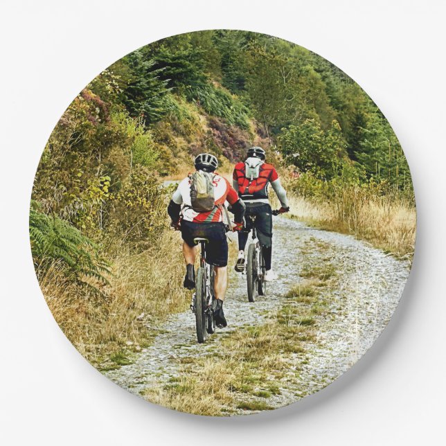 MOUNTAIN BIKING PAPER PLATE (Front)