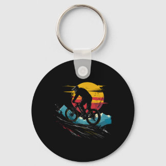Mountain Biking Portrait Outdoor Sports _1  Keychain