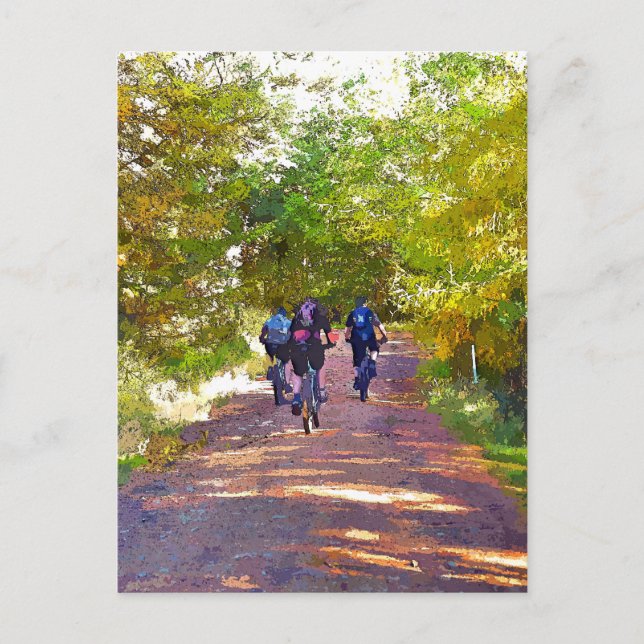 MOUNTAIN BIKING POSTCARD (Front)