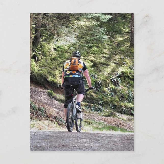 MOUNTAIN BIKING POSTCARD (Front)