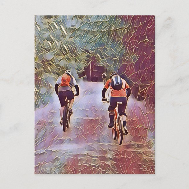 MOUNTAIN BIKING POSTCARD (Front)