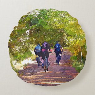 MOUNTAIN BIKING ROUND PILLOW