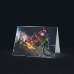 Mountain Biking Santa Christmas Card<br><div class="desc">1 of a series of 5 Christmas cards. From photographer Laurence CE and mountain-biker Duane Walker</div>