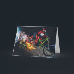 Mountain Biking Santa Christmas Card<br><div class="desc">1 of a series of 5 Christmas cards. From photographer Laurence CE and mountain-biker Duane Walker</div>