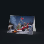 Mountain Biking Santa Christmas Card<br><div class="desc">1 of a series of 5 Santa mountain-biking Christmas cards. From photographer Laurence Crossman-Emms and mountain-biker Duane Walker.</div>