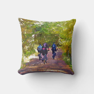 MOUNTAIN BIKING THROW PILLOW
