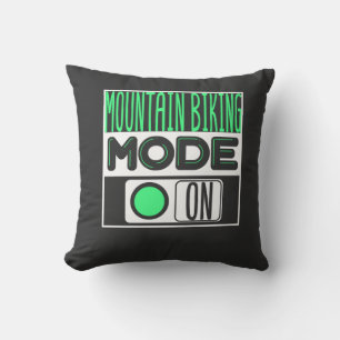 Mountain Biking Throw Pillow