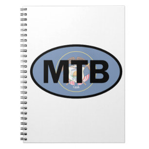 Mountain Biking Utah Flag Notebook