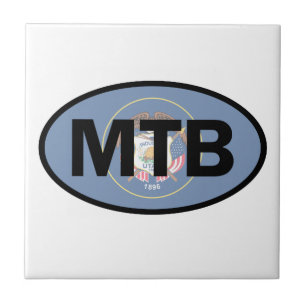Mountain Biking Utah Flag Tile