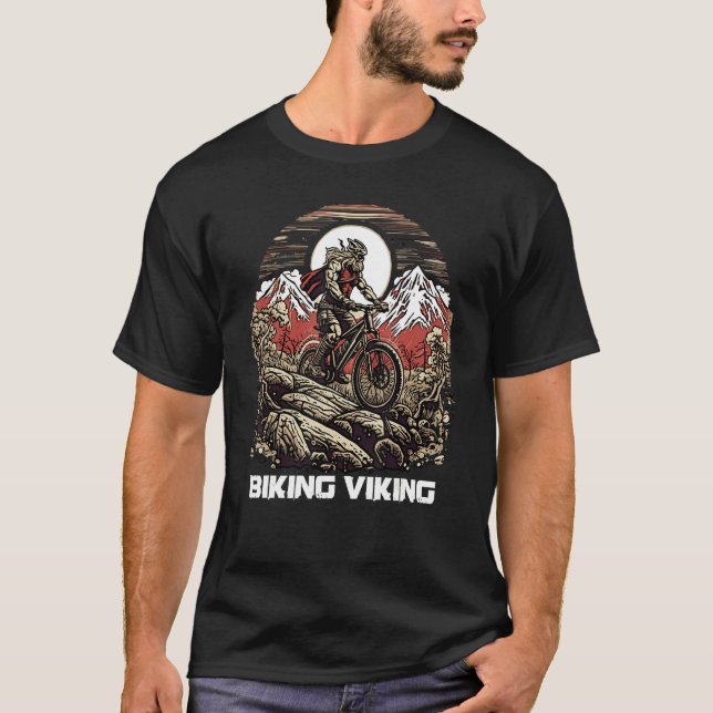 Mountain biking Viking Enduro mountains mountain b T-Shirt (Front)
