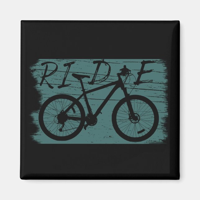 Mountain biking vintage magnet (Front)