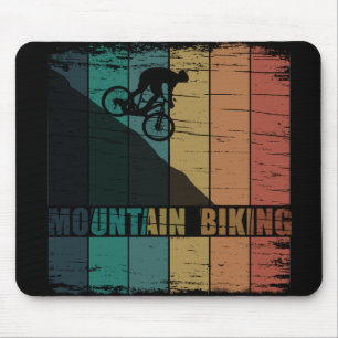 Mountain biking vintage mouse pad
