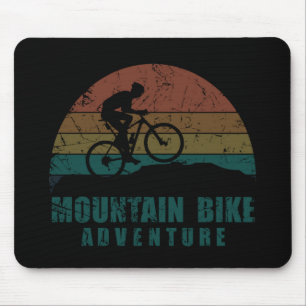 Mountain biking vintage mouse pad