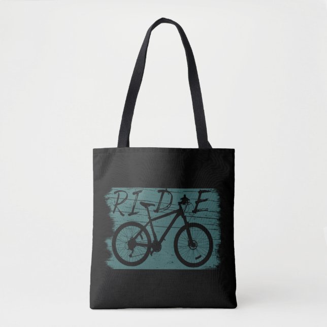 Mountain biking vintage tote bag (Front)
