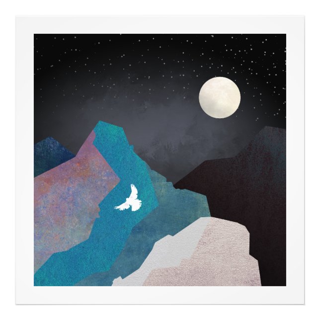 Mountain Bird Landscape Photo Print (Front)