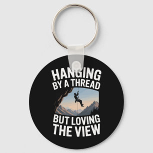 Mountain Bouldering Funny Rock Climbing  Keychain