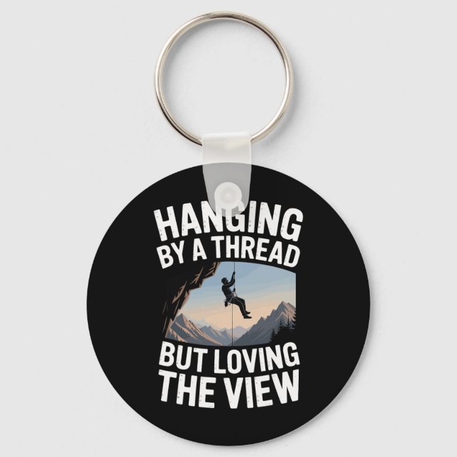 Mountain Bouldering Funny Rock Climbing  Keychain (Front)