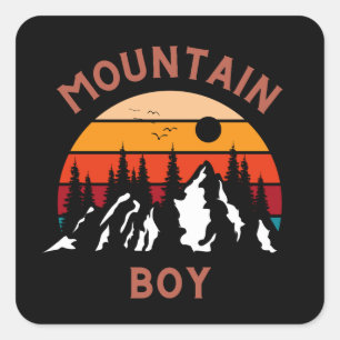 Mountain Boy Square Sticker