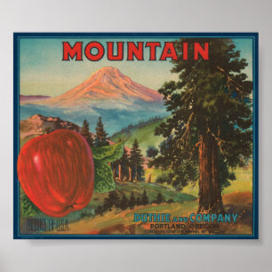 Mountain Brand Duthie and Company Vintage Apple Cr Poster