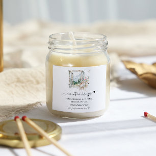 Mountain Breeze Handmade Homemade Candle Square Sticker