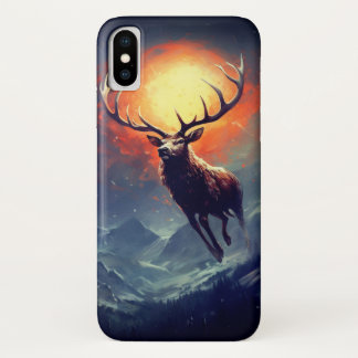 Mountain Buck Running From Blazing Fire Case-Mate iPhone Case