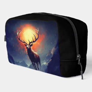 Mountain Buck Running From Blazing Fire Dopp Kit