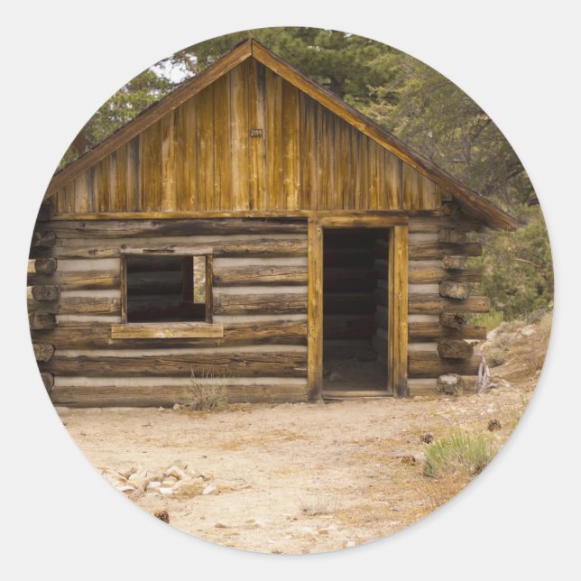 Mountain Cabin Classic Round Sticker (Front)