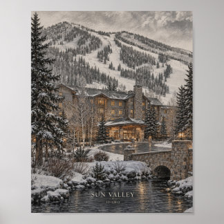 Mountain Cabin Lake Poster #124