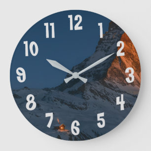Mountain Cabin Large Clock
