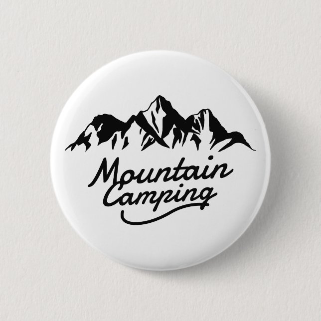Mountain Camping 2 Inch Round Button (Front)