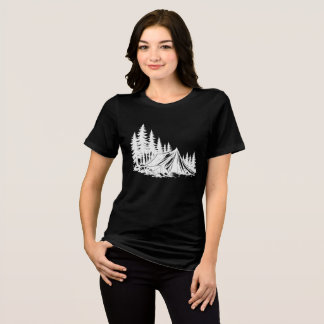 Mountain Camping Adventure Nature Tri-Blend Shirt