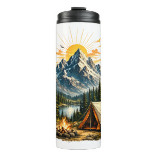 Mountain Camping Adventure Sunset Nature T-shirt Thermal Tumbler
