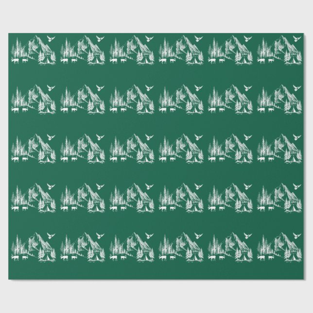 Mountain Camping Adventure Wilderness Nature Wrapping Paper (Flat)