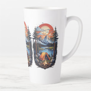 Mountain Camping Latte Mug