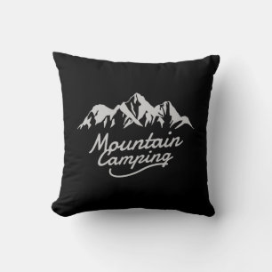 Mountain Camping Throw Pillow