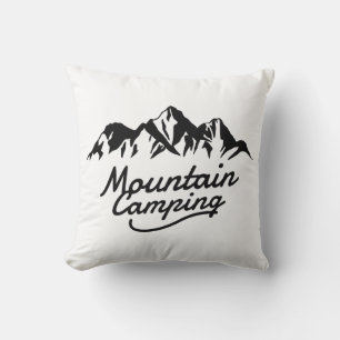 Mountain Camping Throw Pillow