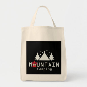 mountain camping tote bag