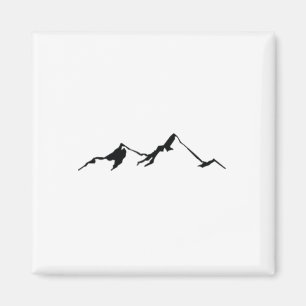 Mountain Chain Vintage Design Climbing Hiking Skii Magnet