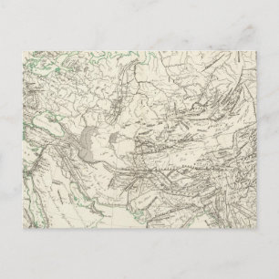 Mountain chains in Asia and Europe Postcard