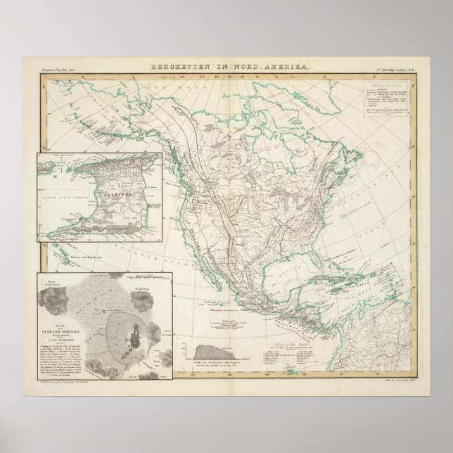 Mountain chains in North America Poster (Front)